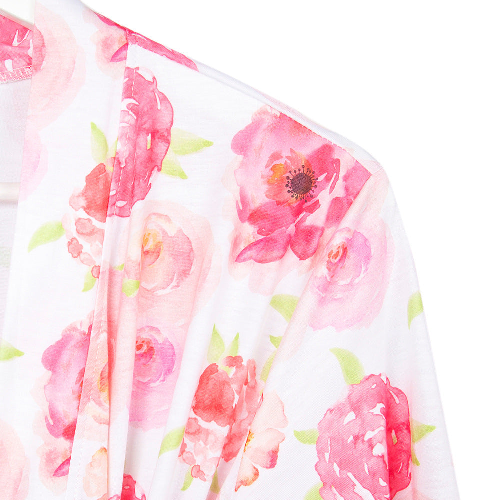 3-piece Hospital Maternity Robe w/ matching Blanket & Headband: Perfect for the Hospital!!